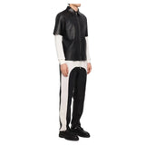 Lightweight Half Sleeves Leather Mens Shirt
