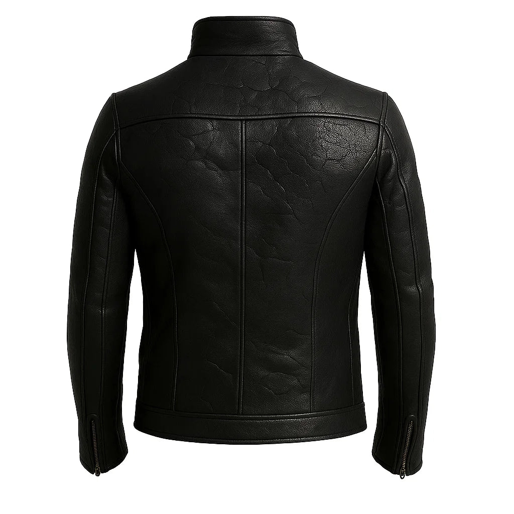 Biker Distressed Leather Jacket