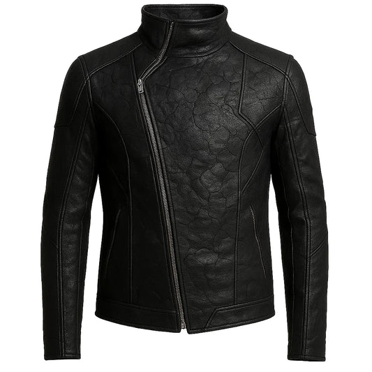 Biker Distressed Leather Jacket