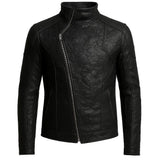 Biker Distressed Leather Jacket