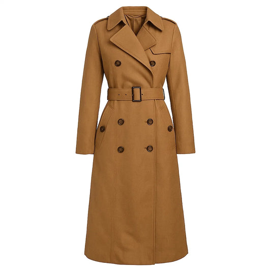 Brown Oversized Utility Trench Coat