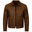 Brown Rugged Distressed Jacket