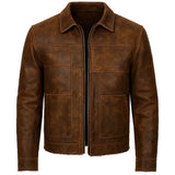 Brown Rugged Distressed Jacket