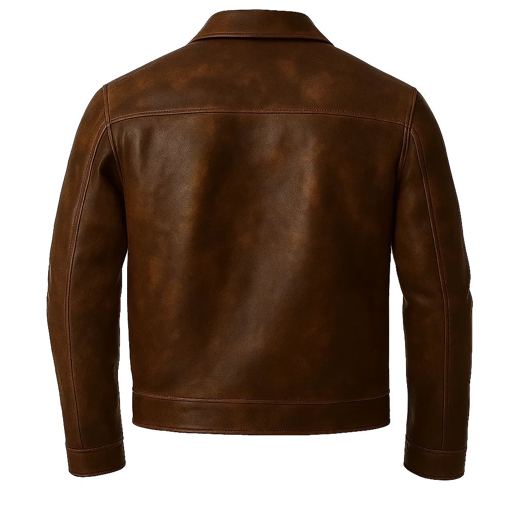 Brown Rugged Distressed Jacket
