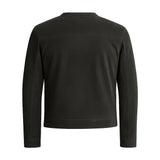 Charcoal Grey Minimal Biker Suede Jacket