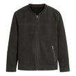 Charcoal Grey Minimal Biker Suede Jacket
