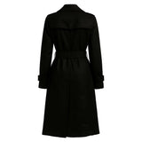 Classic Black Belted Trench Coat