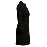 Classic Black Belted Trench Coat
