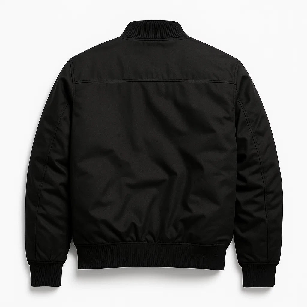 Classic Black Bomber Jacket