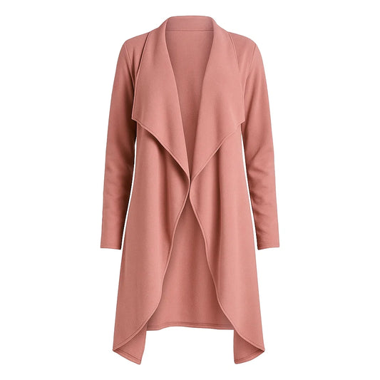 Draped Dusty Rose Trench Coat