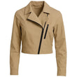 Lightweight Beige Cropped Jacket
