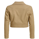 Lightweight Beige Cropped Jacket