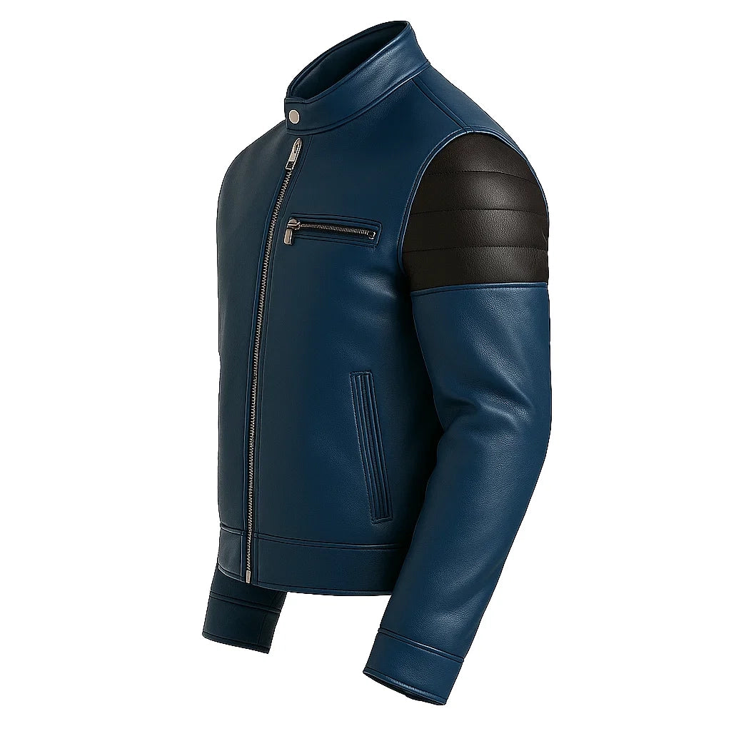Men Cafe Racer Leather Jacket