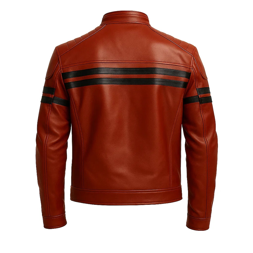 Men Retro Moto Leather Jacket