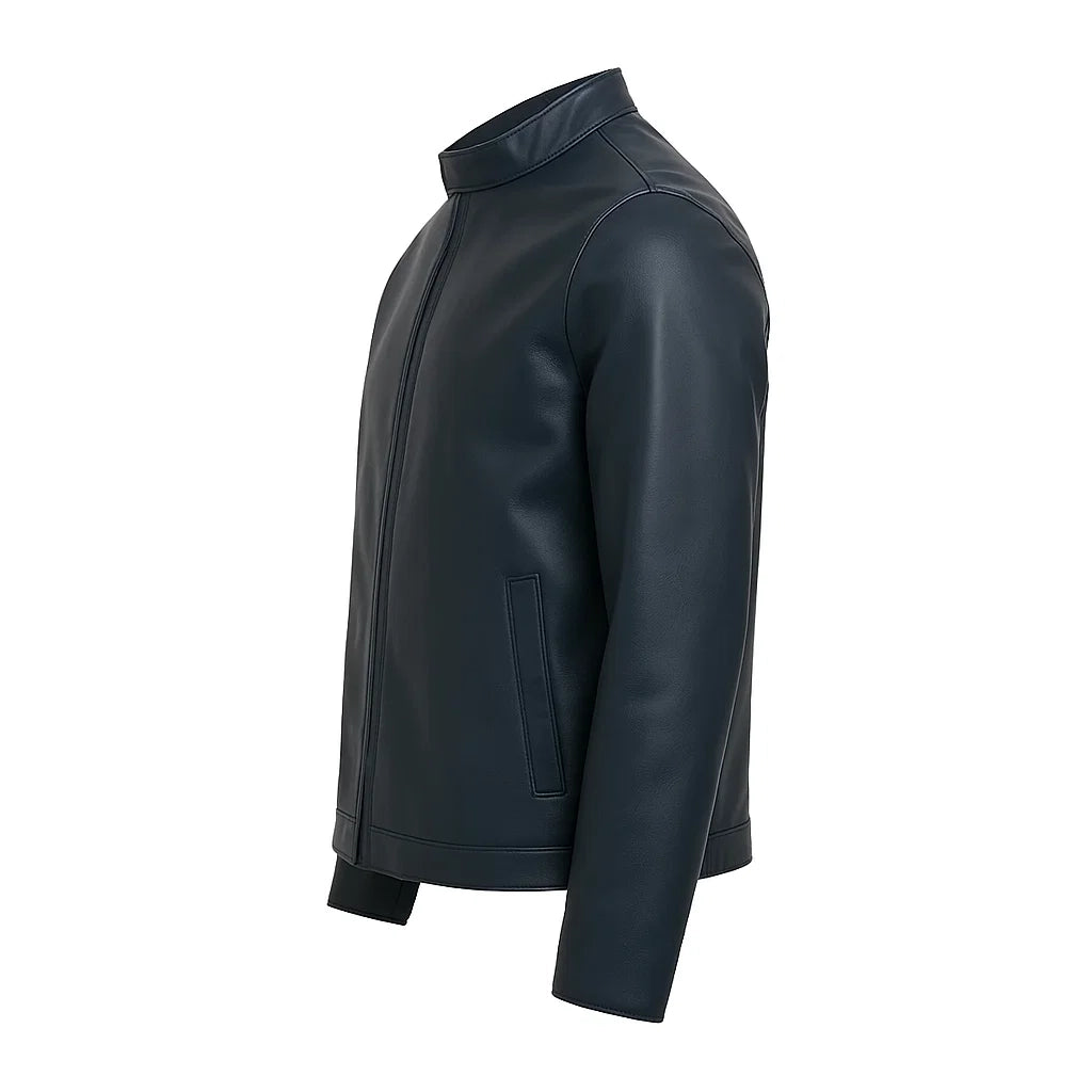 Men Slim Fit Leather Jacket