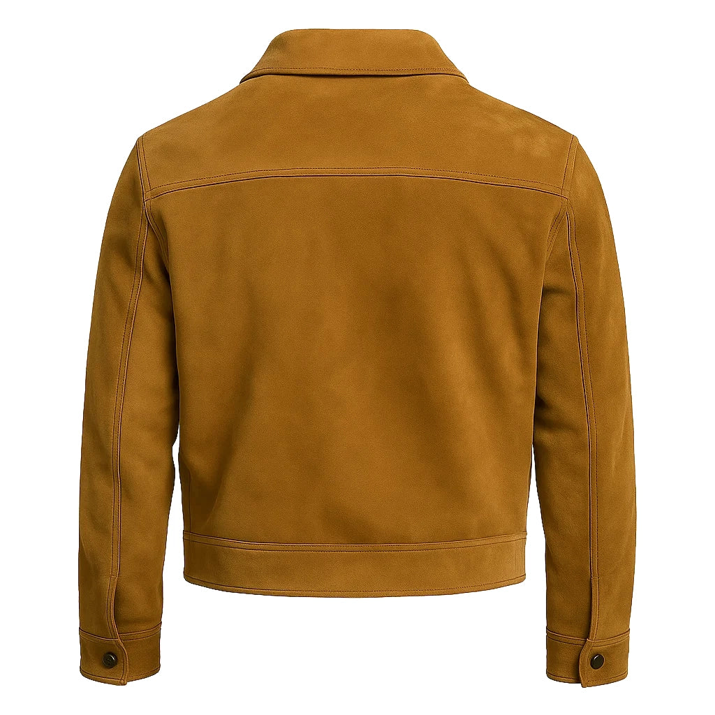 Men Tan Trucker Jacket