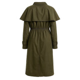 Olive Green Tech Trench Coat