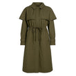 Olive Green Tech Trench Coat
