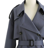 Pitt Grey Trench Coat Wool For Men's