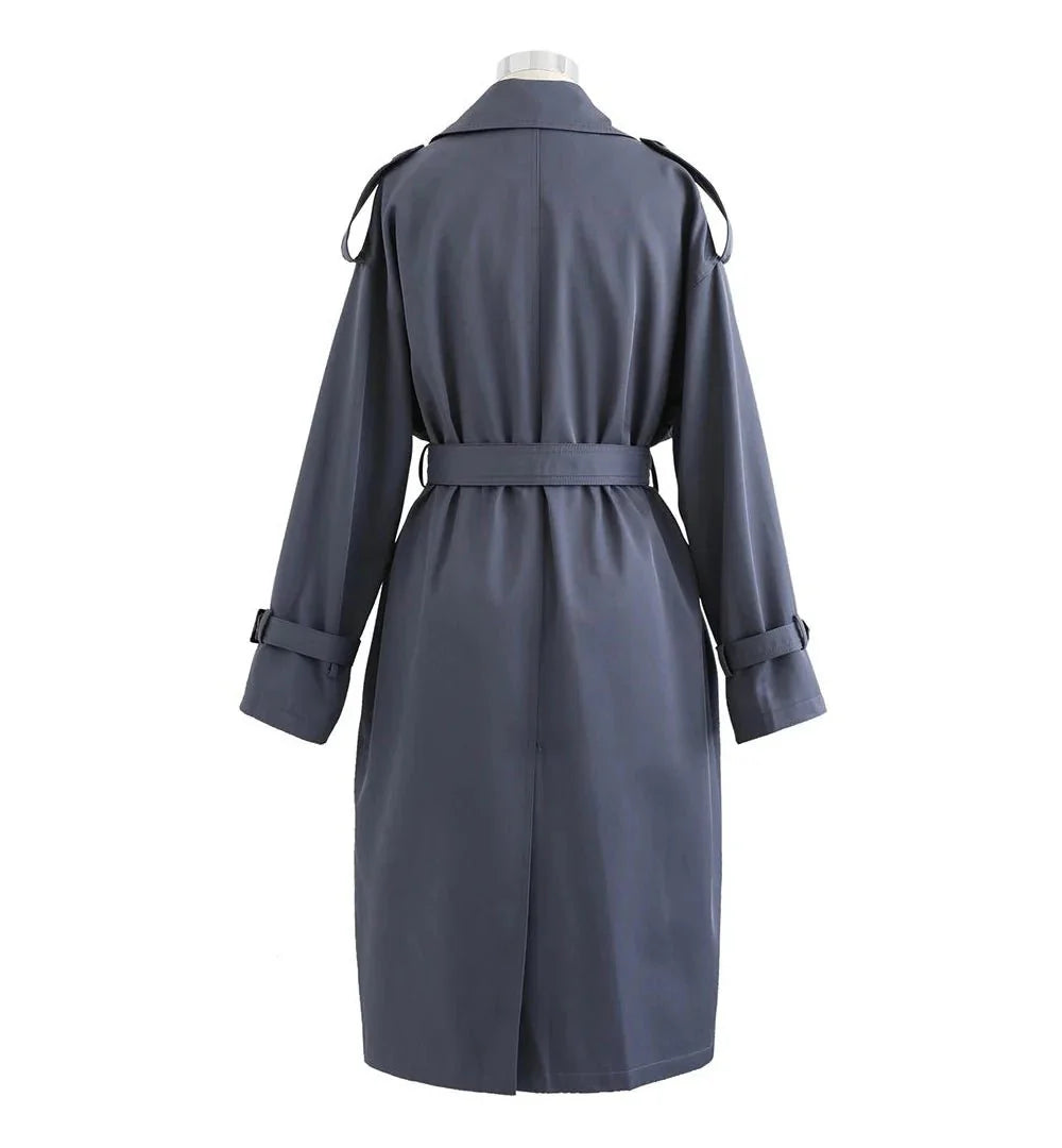 Men's Wool Pitt Grey Trench Coat