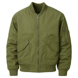 Plain Olive Green Bomber Jacket