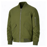Plain Olive Green Bomber Jacket