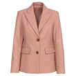 Plain Womens Pink Leather Blazer
