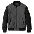 Quilted Grey and Black Bomber Jacket