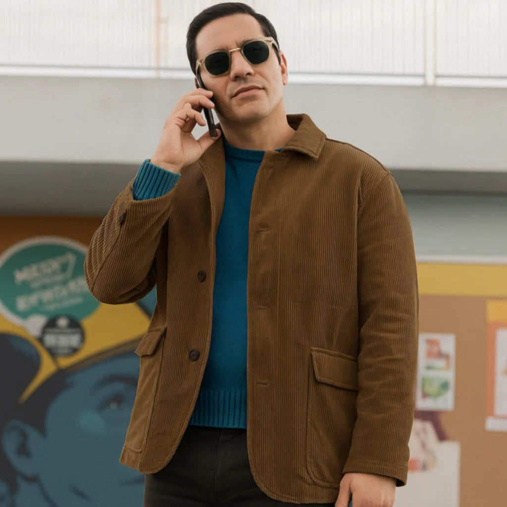 Ramón Rodríguez Will Trent S03 Brown Jacket