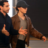 Relay Sarah Brown Leather Jacket