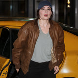 Relay Sarah Brown Leather Jacket