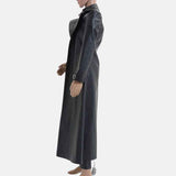 Albert Evil 5 Black Leather Trench Coat Mens