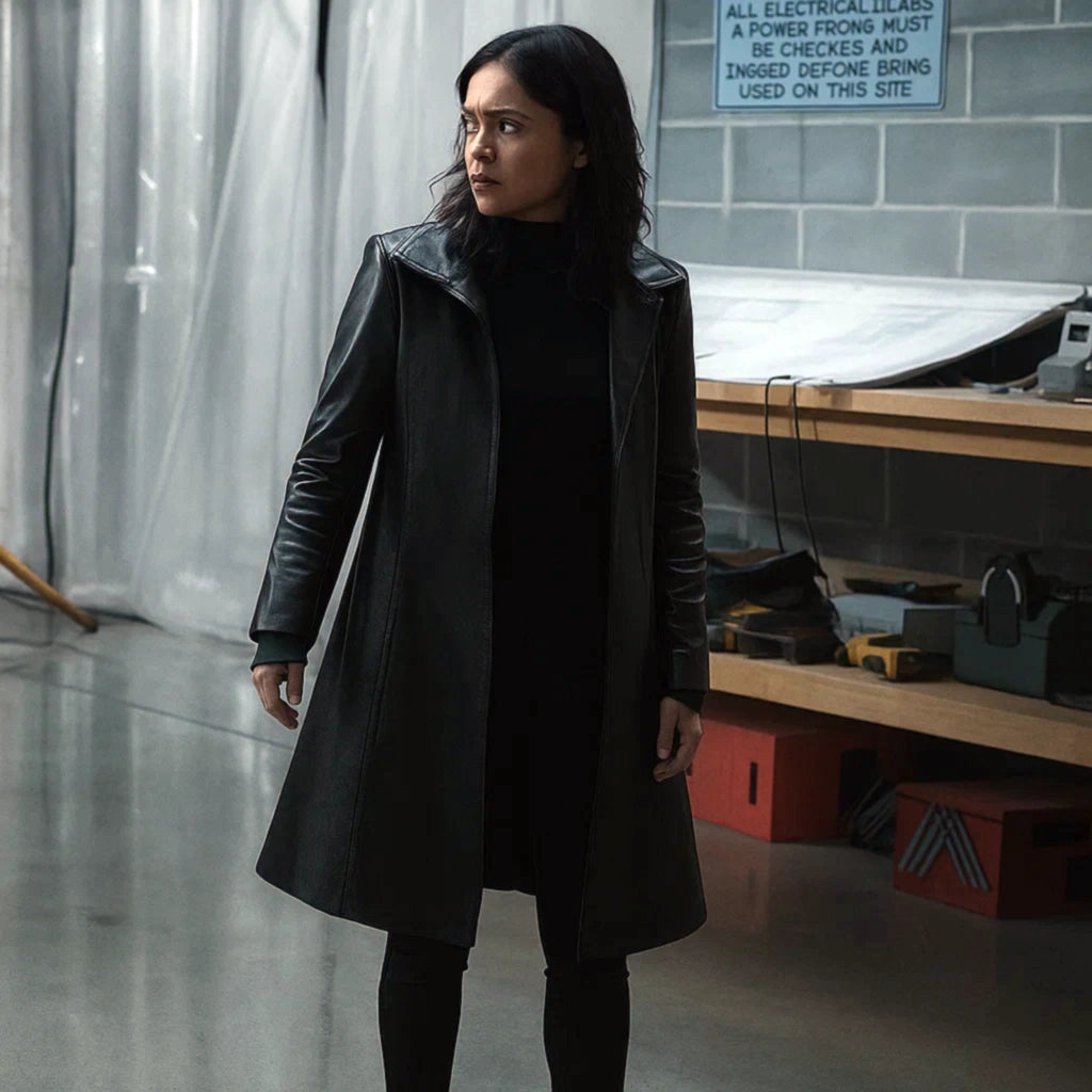 Play Dirty Zen Black Leather Coat