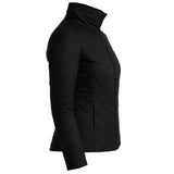 Slim Fit Diagonal Black Quilted Jacket