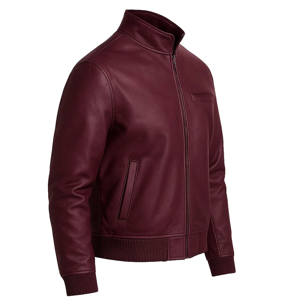 Slim Fit Vintage Leather Jacket