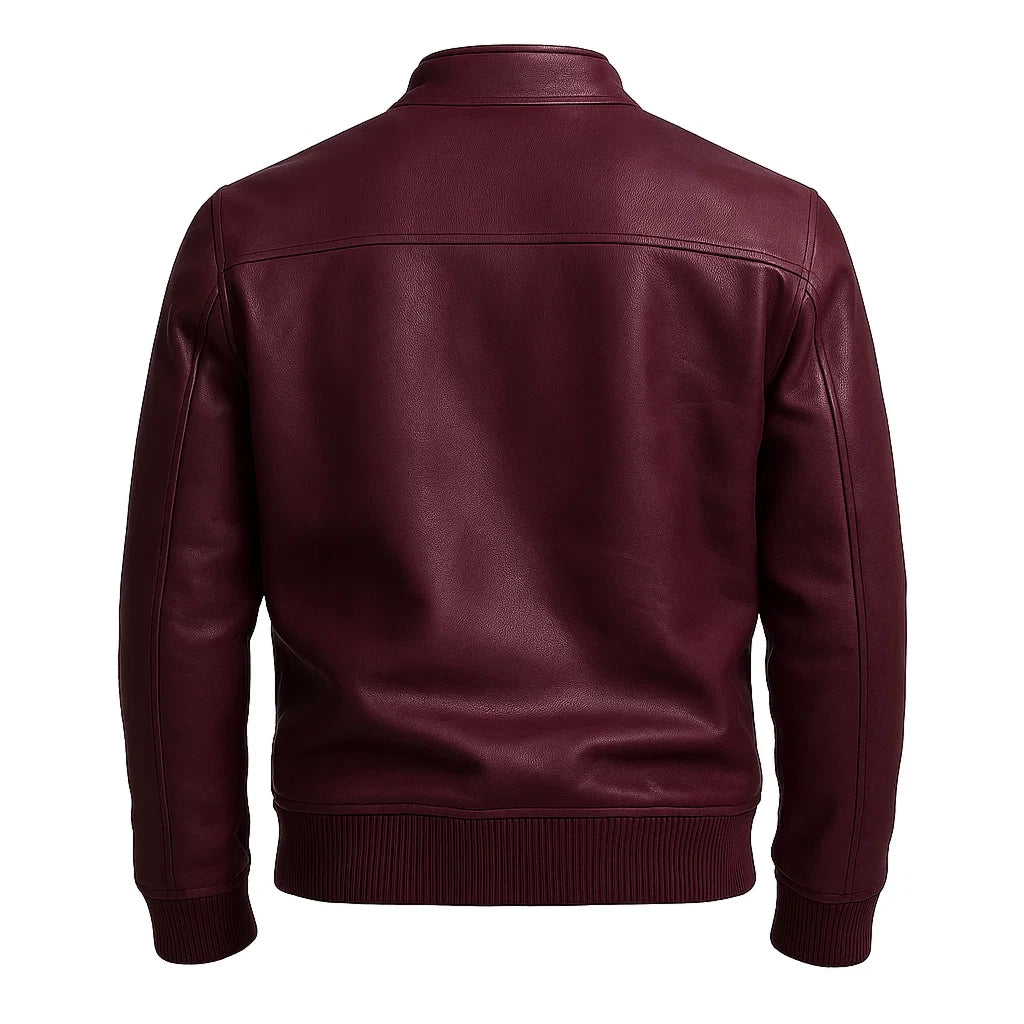 Slim Fit Vintage Leather Jacket