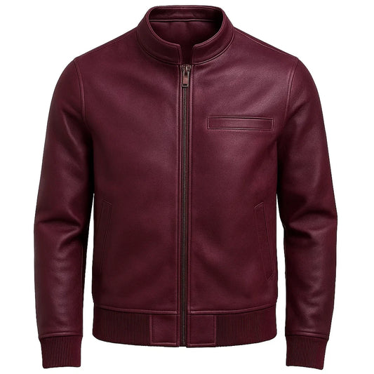 Slim Fit Vintage Leather Jacket