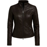 Slim Fit Women Brown Jacket