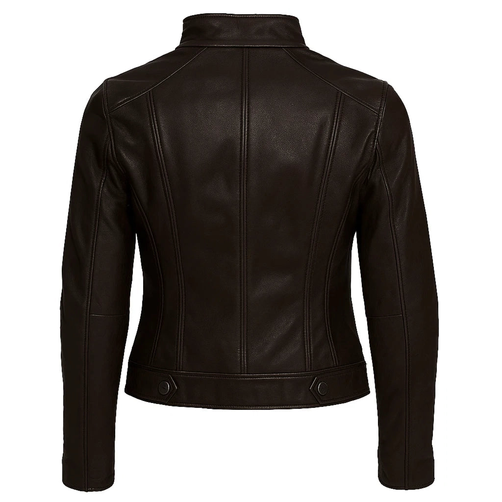 Slim Fit Women Brown Jacket