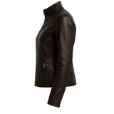 Slim Fit Women Brown Jacket