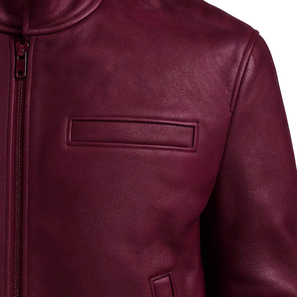 Slim Fit Vintage Leather Jacket