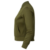 Sporty Olive Green Bomber Jacket