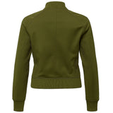 Sporty Olive Green Bomber Jacket
