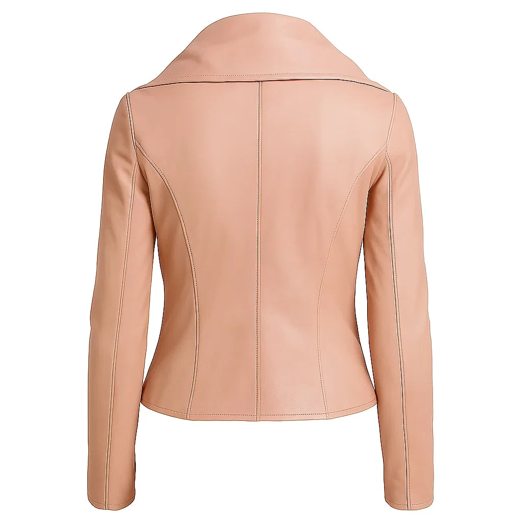Women Hooded Leather Jacket