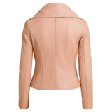 Women Hooded Leather Jacket