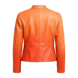 Women Gradient Leather Jacket