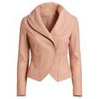 Women Hooded Leather Jacket