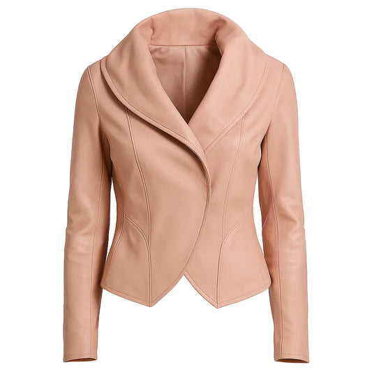 Women Hooded Leather Jacket