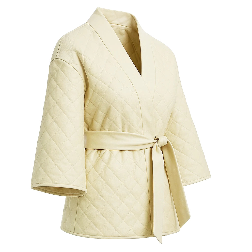 Women Ivory Quilted Jacket