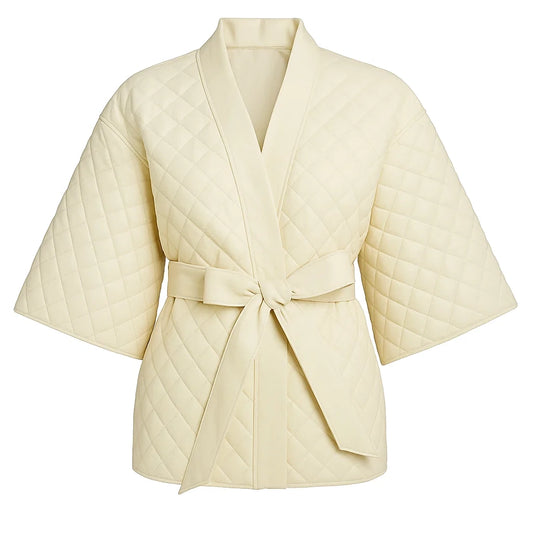 Women Ivory Quilted Jacket